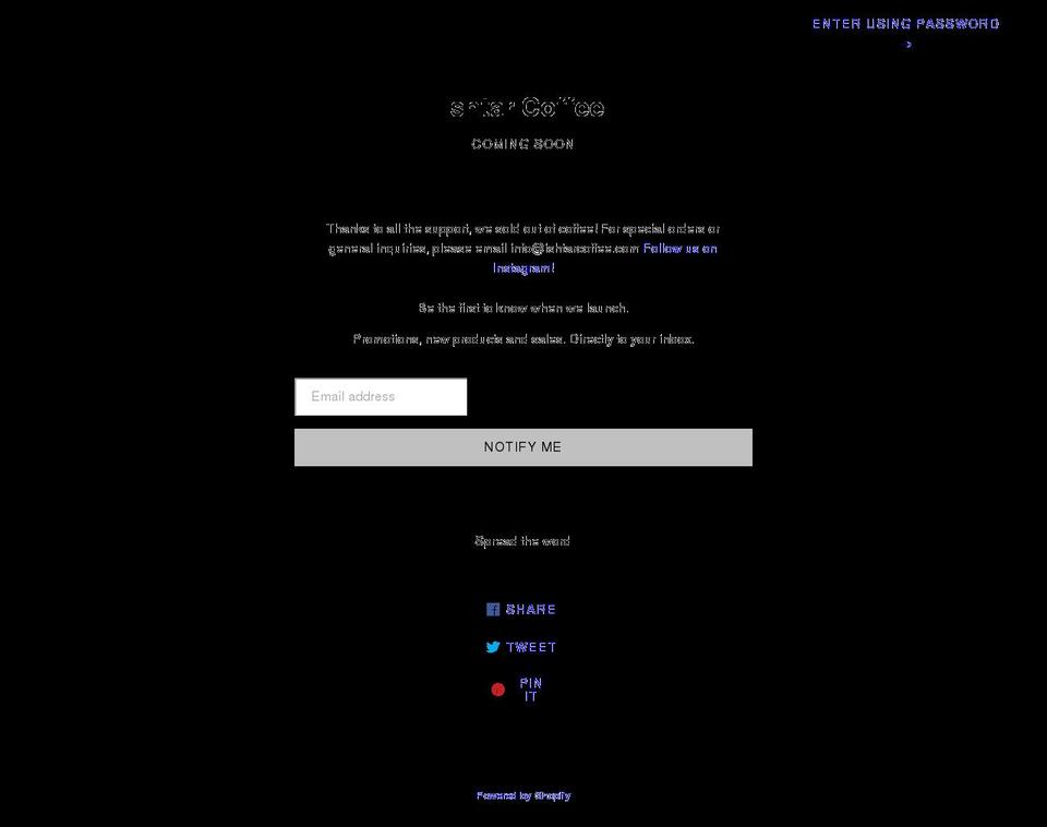 ishtarcoffee.com shopify website screenshot