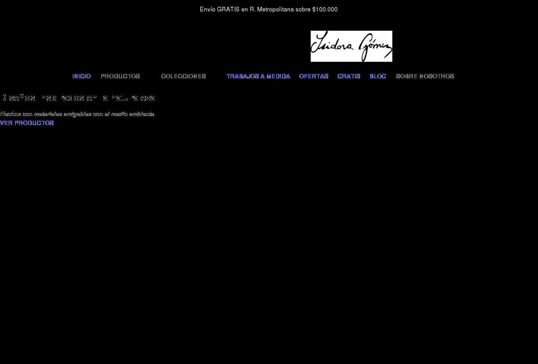 isidoragomez.cl shopify website screenshot