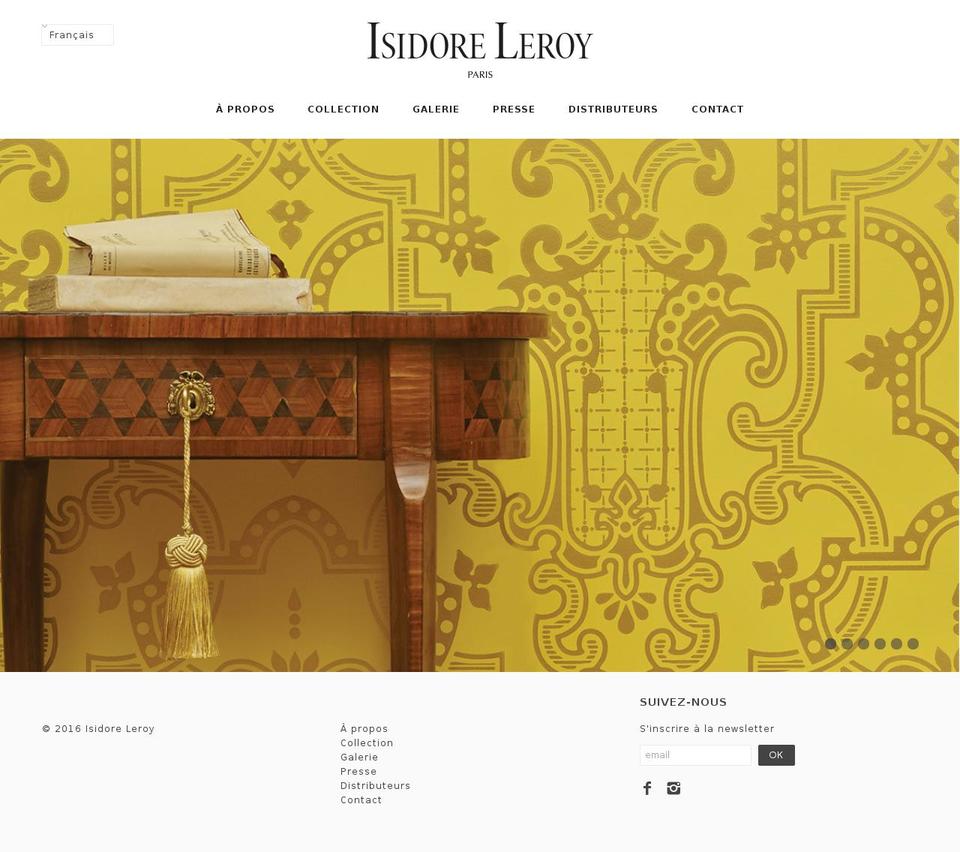 isidoreleroy.fr shopify website screenshot