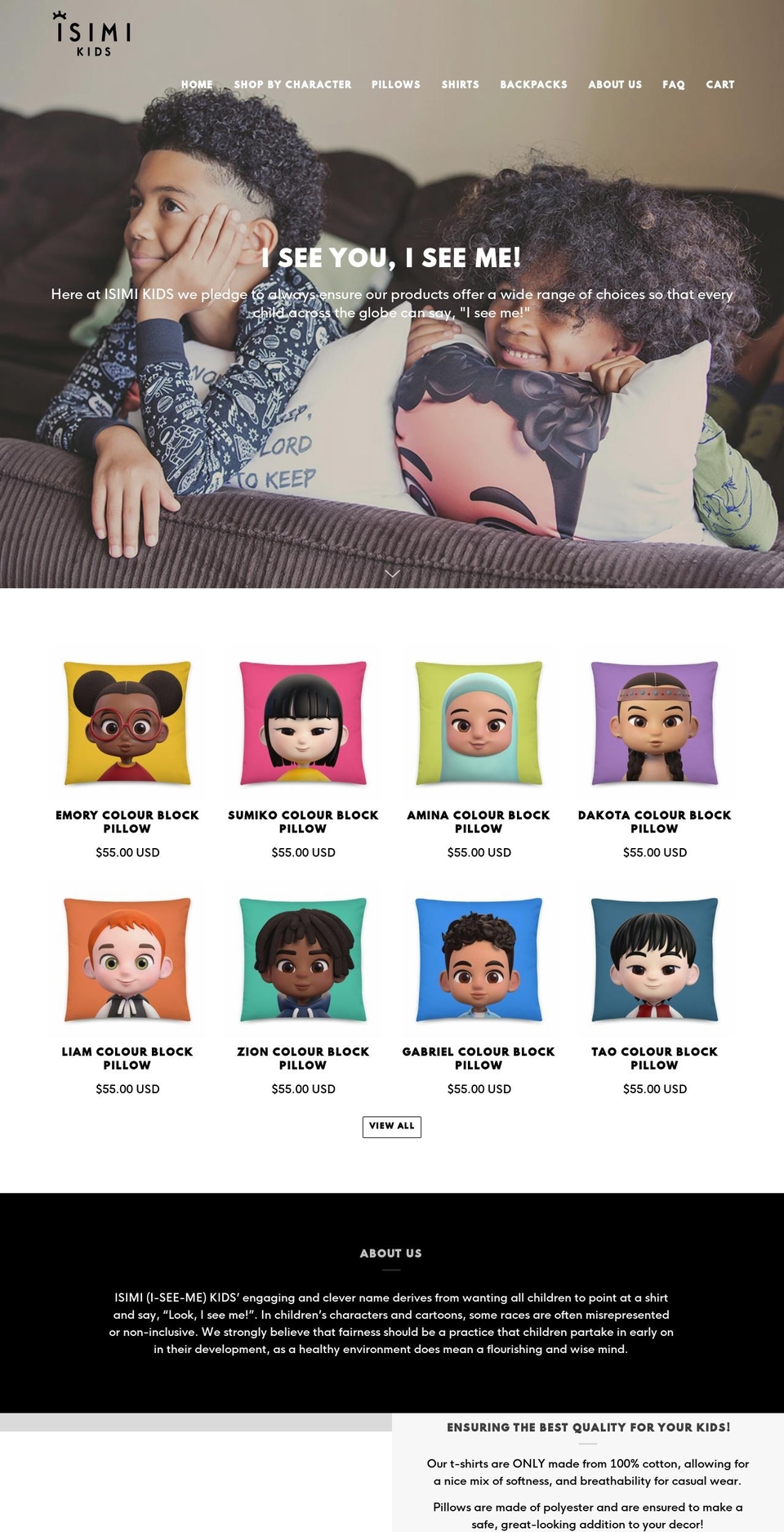 isimikids.com shopify website screenshot