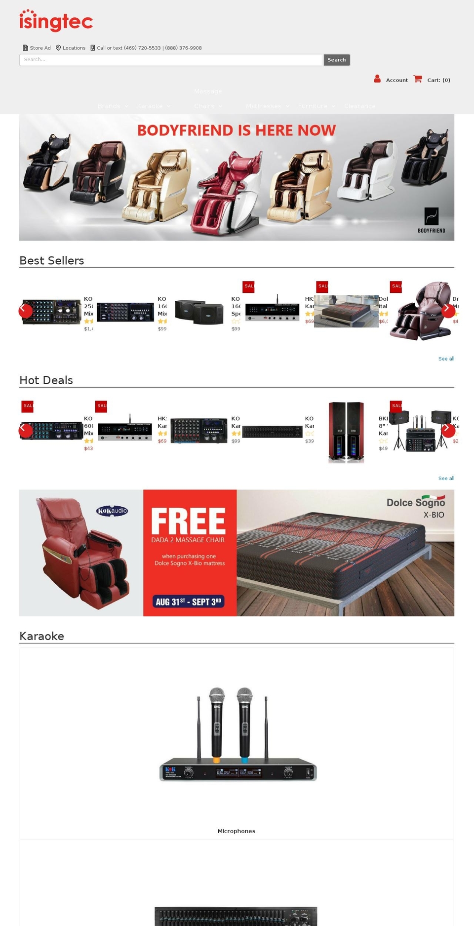isingtec.com — Shopify storefront screenshot