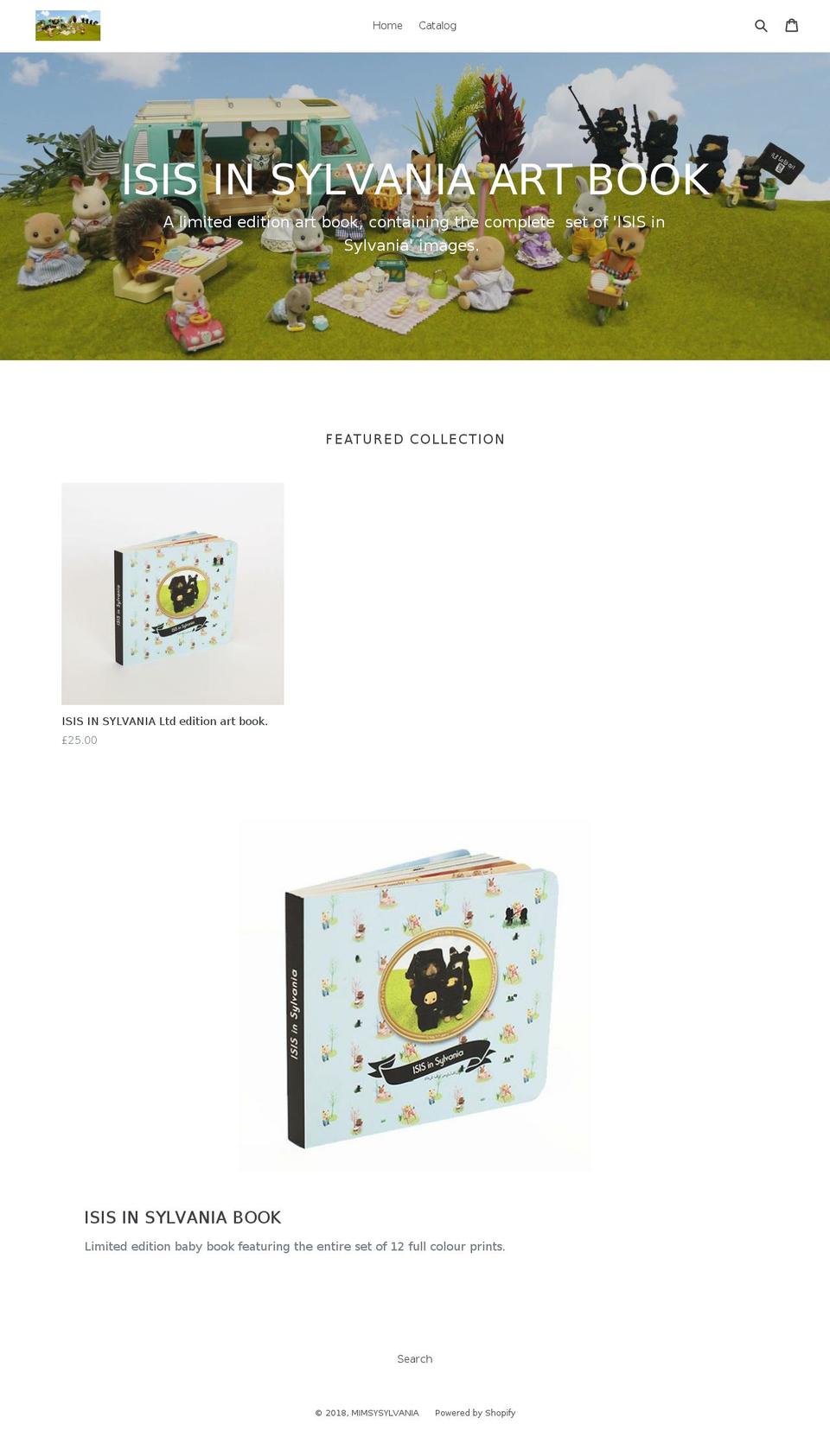 isisinsylvania.com shopify website screenshot