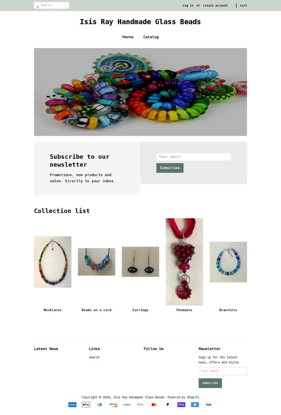 isisray.com shopify website screenshot
