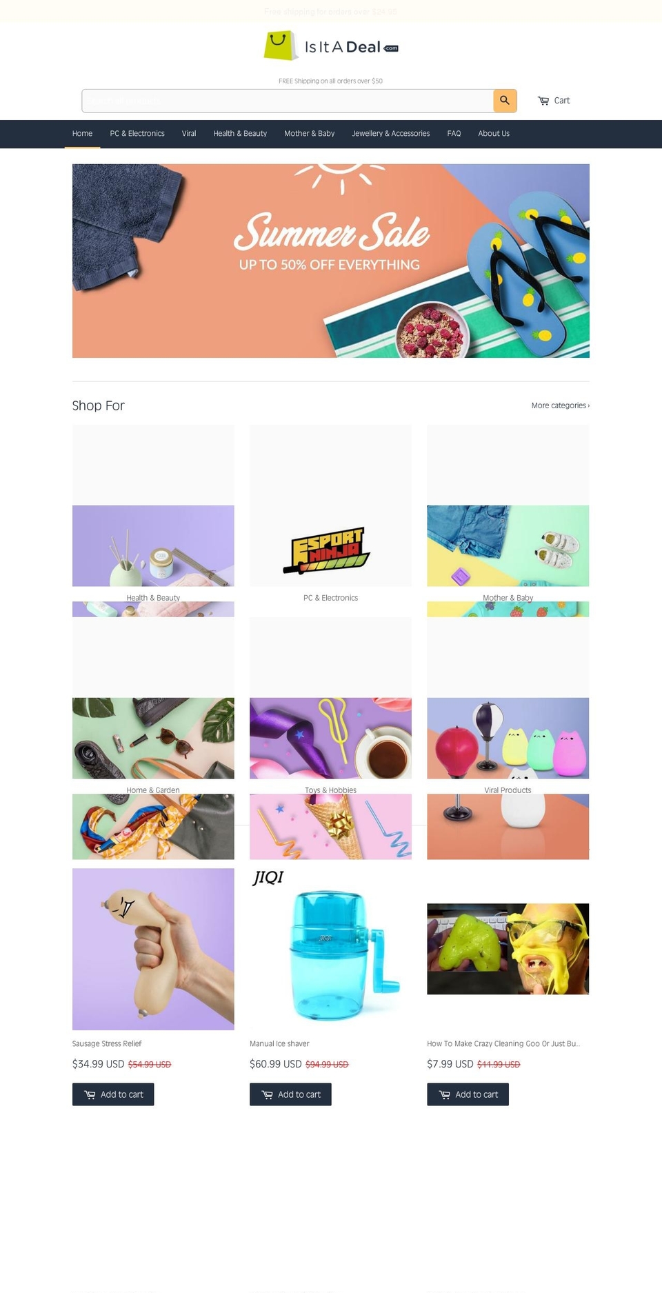 isitadeal.com shopify website screenshot