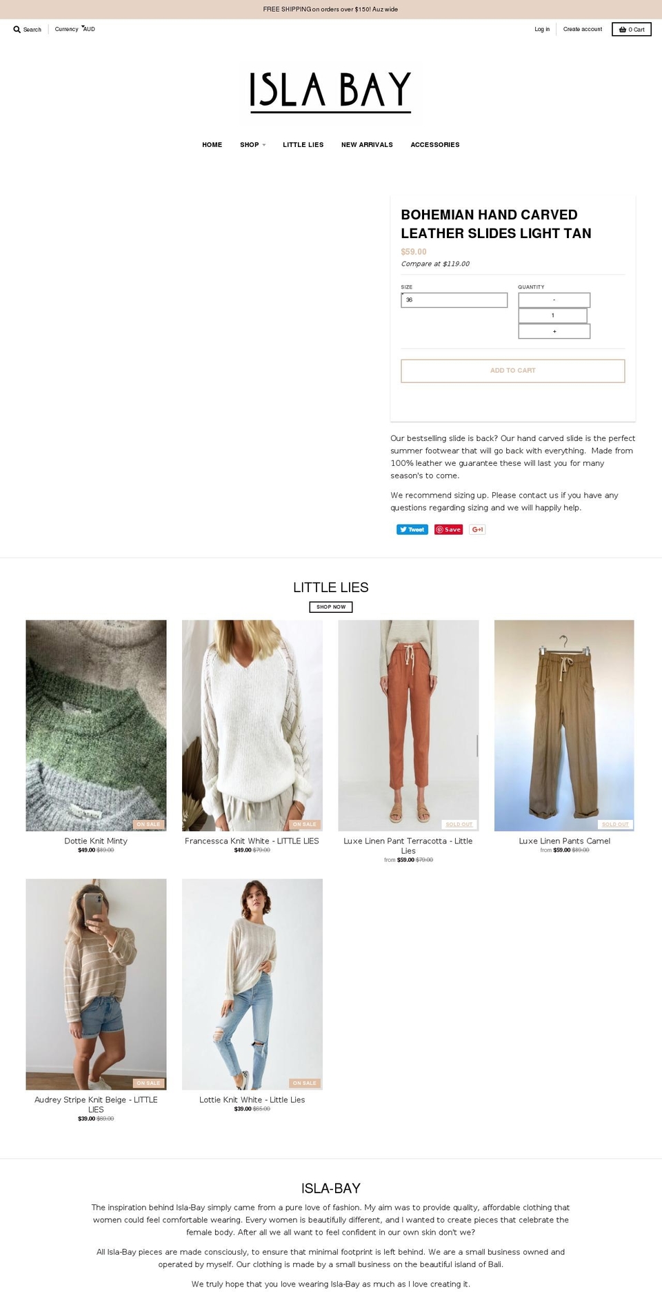 isla-bay.com — Shopify storefront screenshot