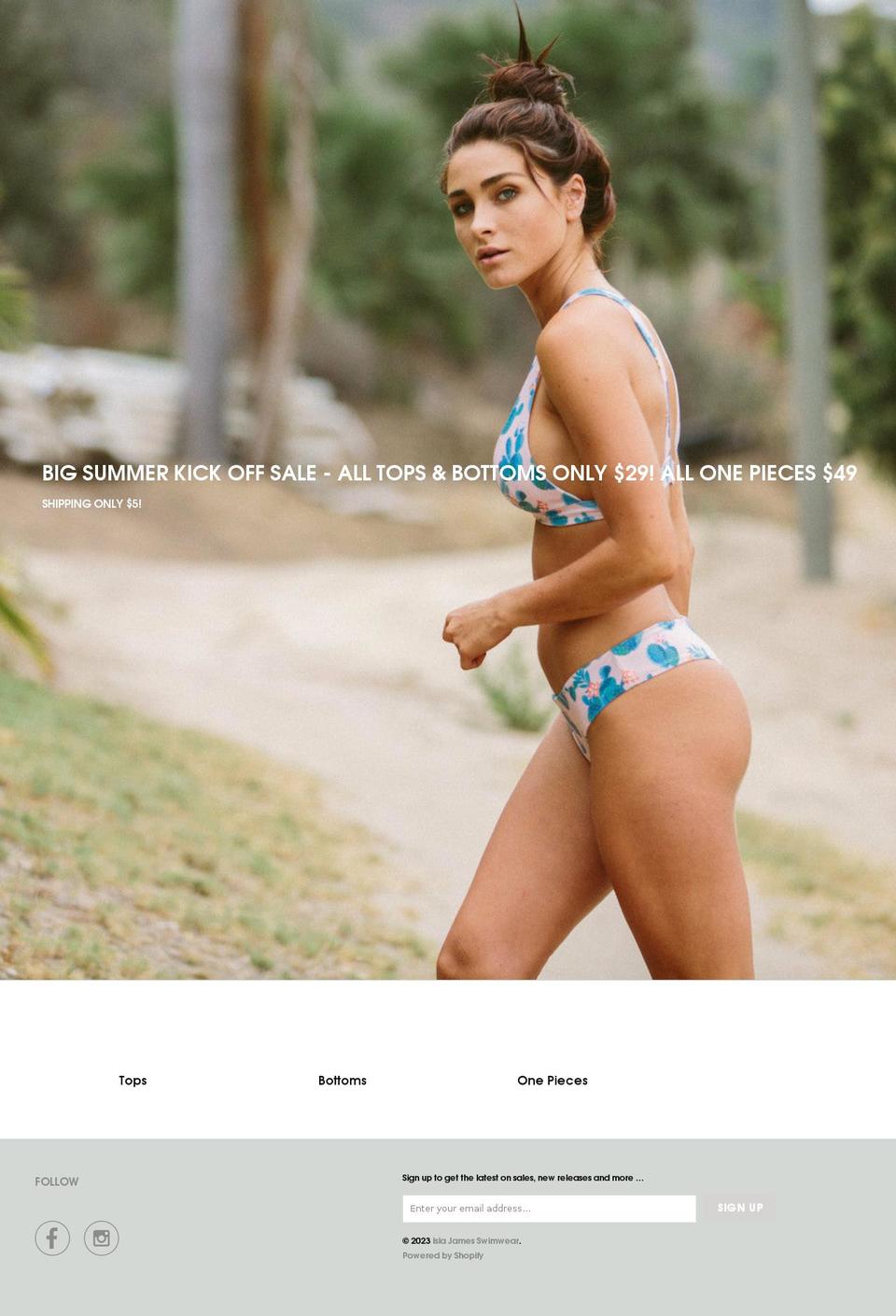isla-james-swimwear.myshopify.com shopify website screenshot