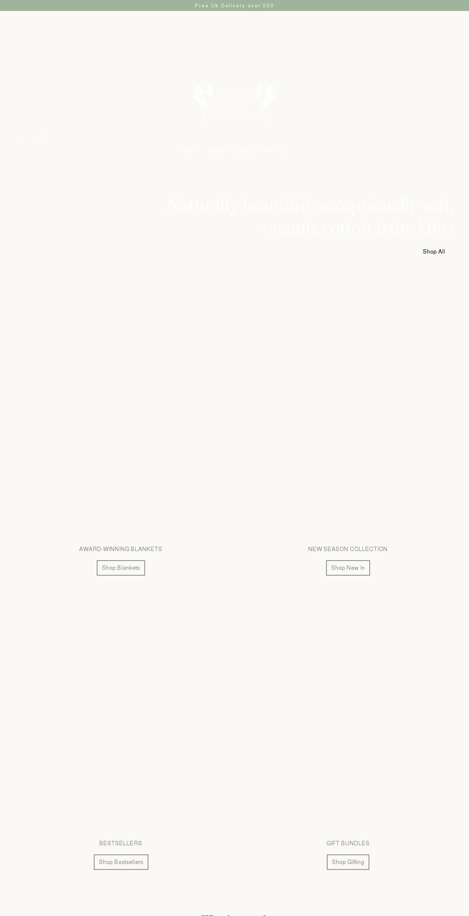 islaandfraser.com shopify website screenshot