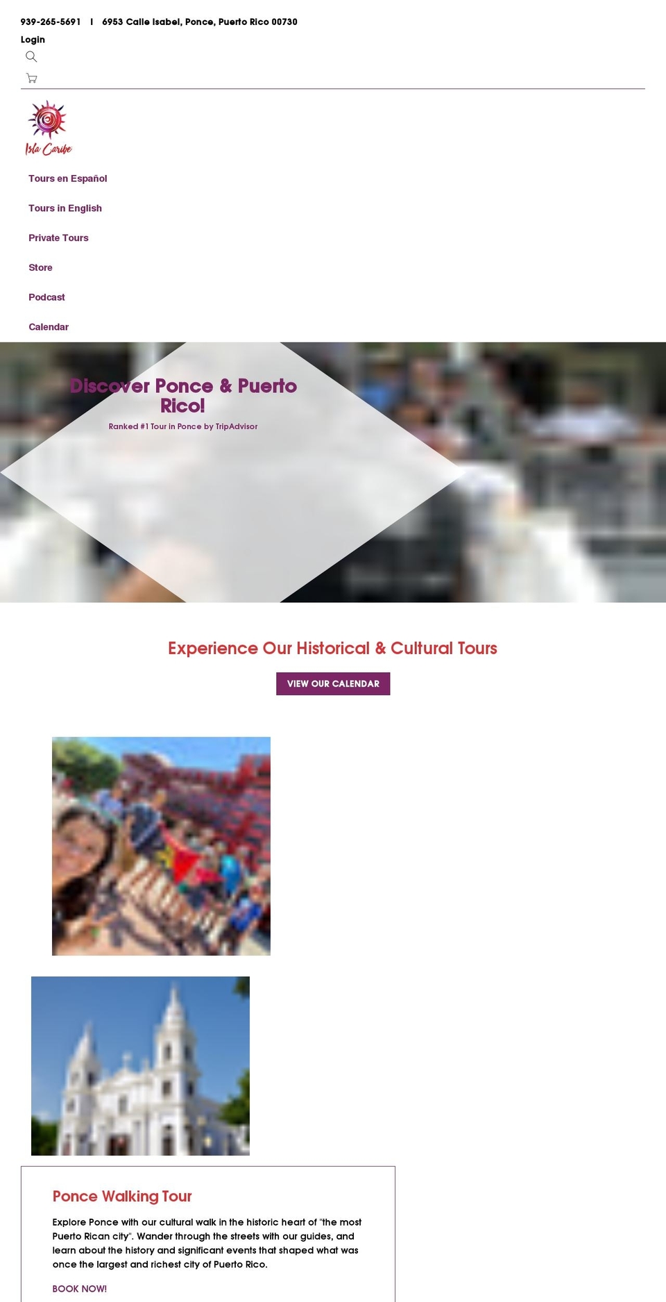 islacaribetours.com shopify website screenshot