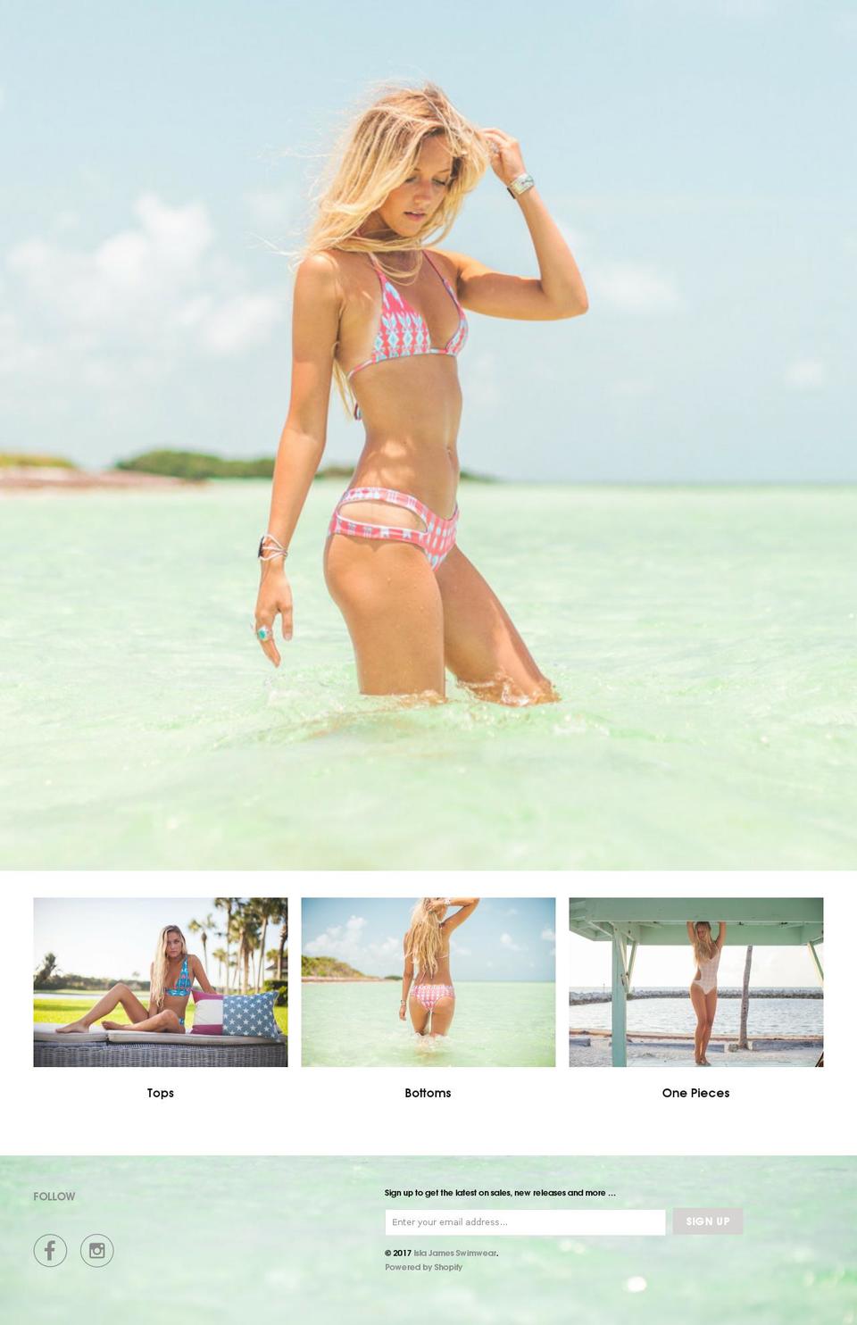 islajamesswimwear.com shopify website screenshot