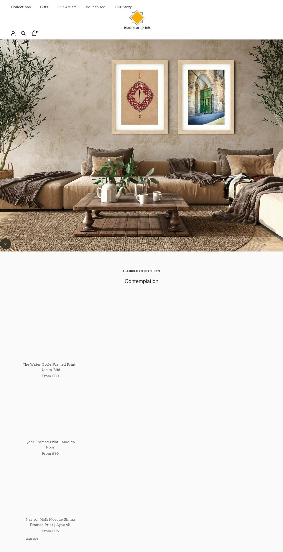 islamicartprints.com shopify website screenshot