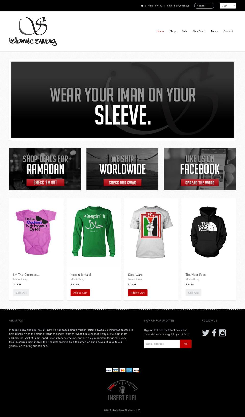 islamicswag.com shopify website screenshot