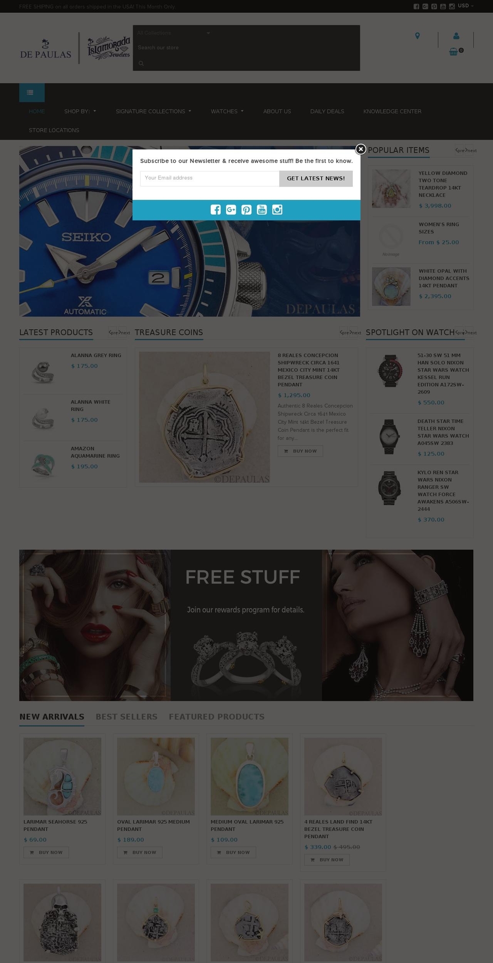 islamoradajewelers.com shopify website screenshot