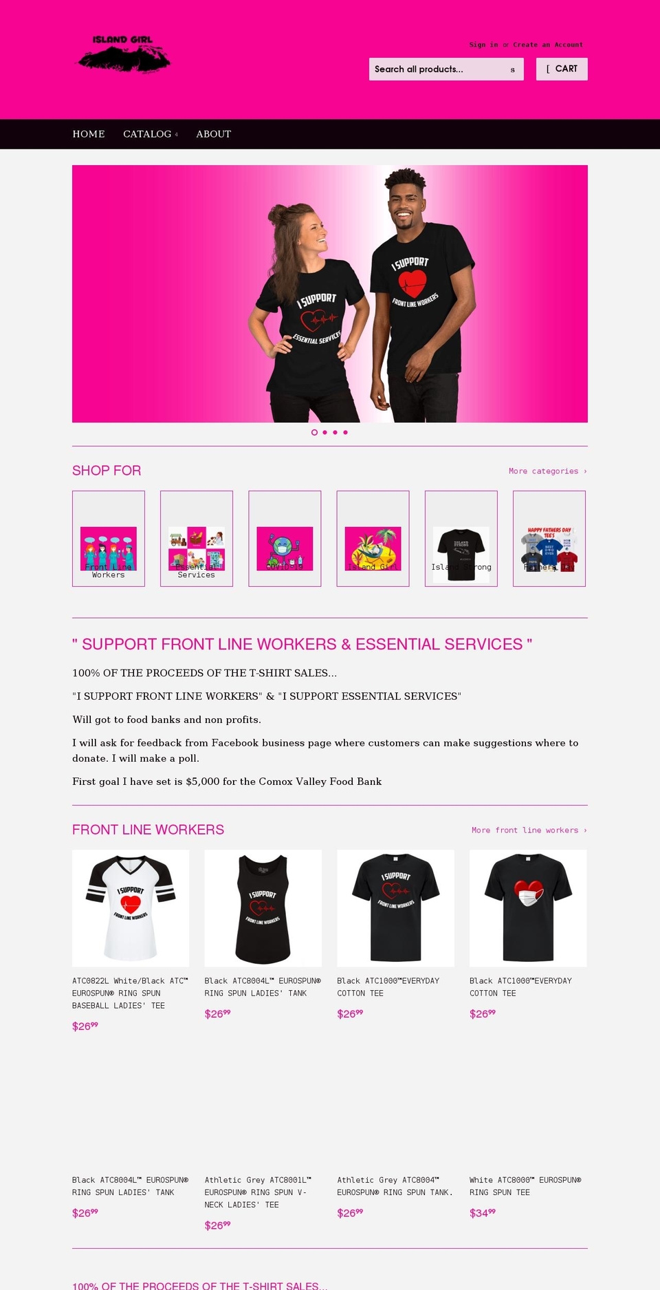 island-girls.com shopify website screenshot