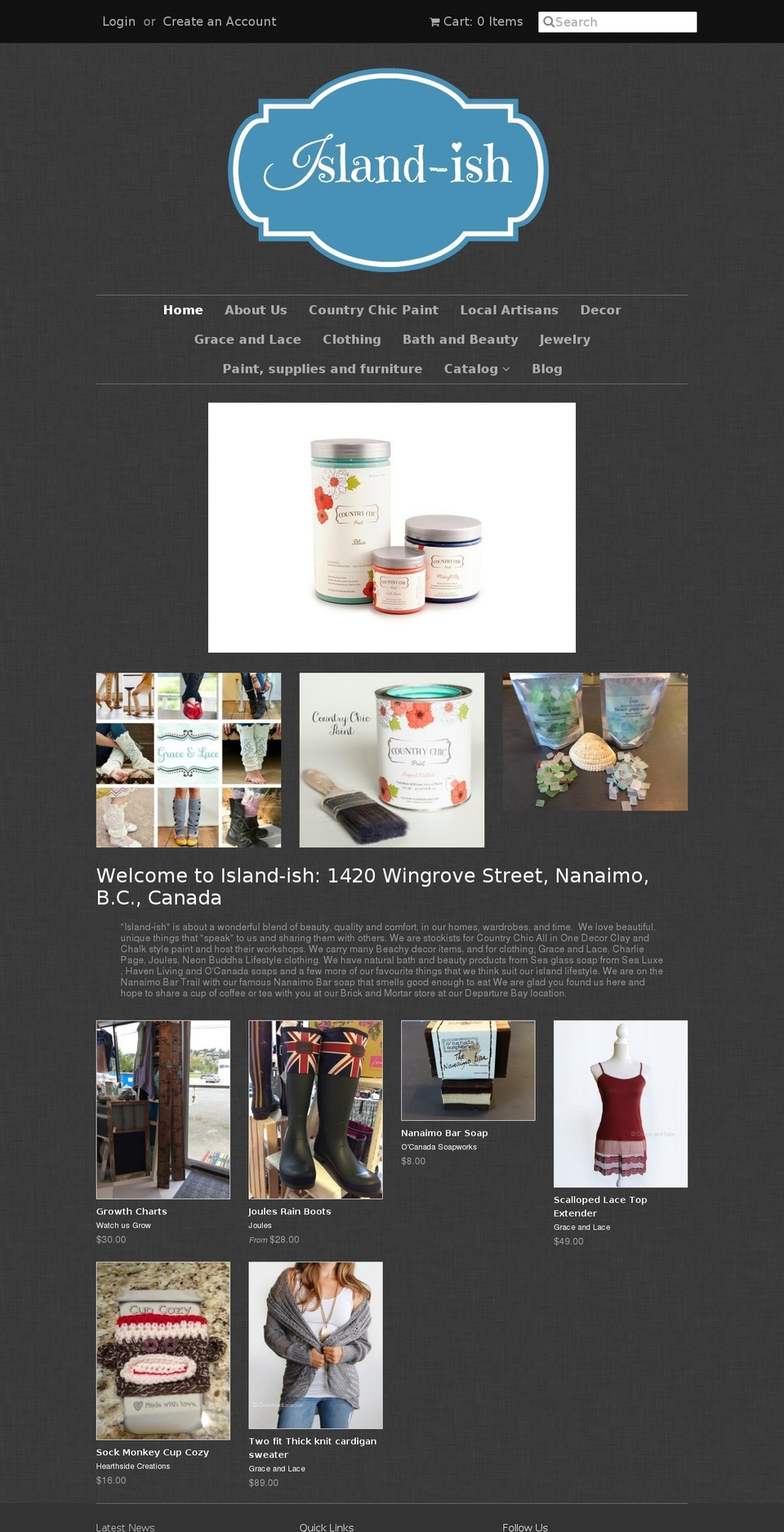 island-ish.com shopify website screenshot