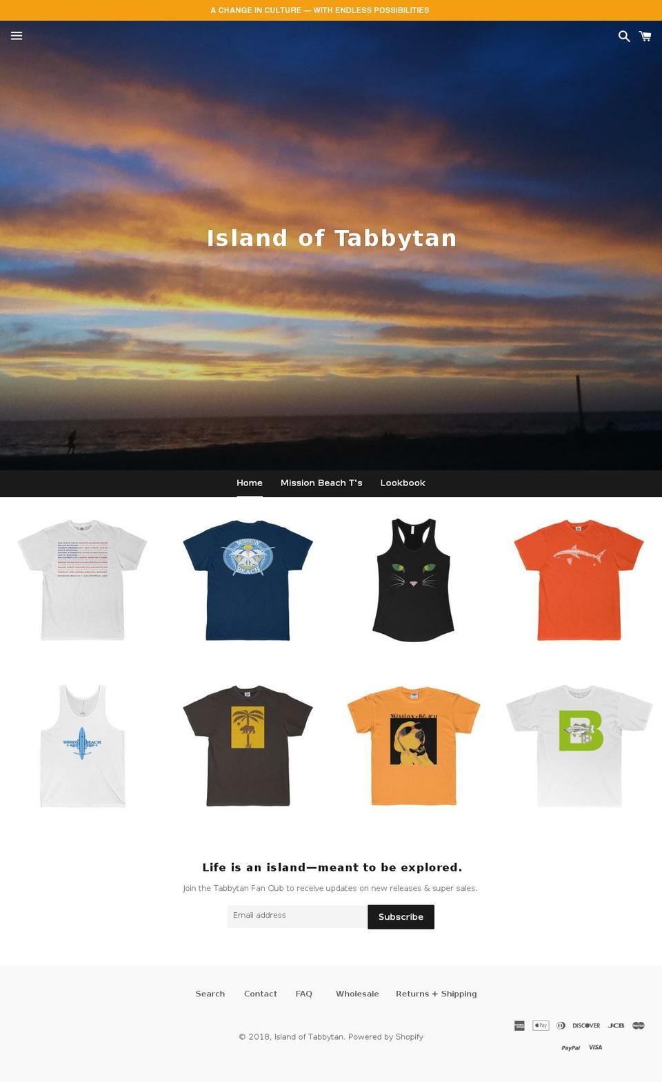 island-of-tabbytan.com — Shopify storefront screenshot