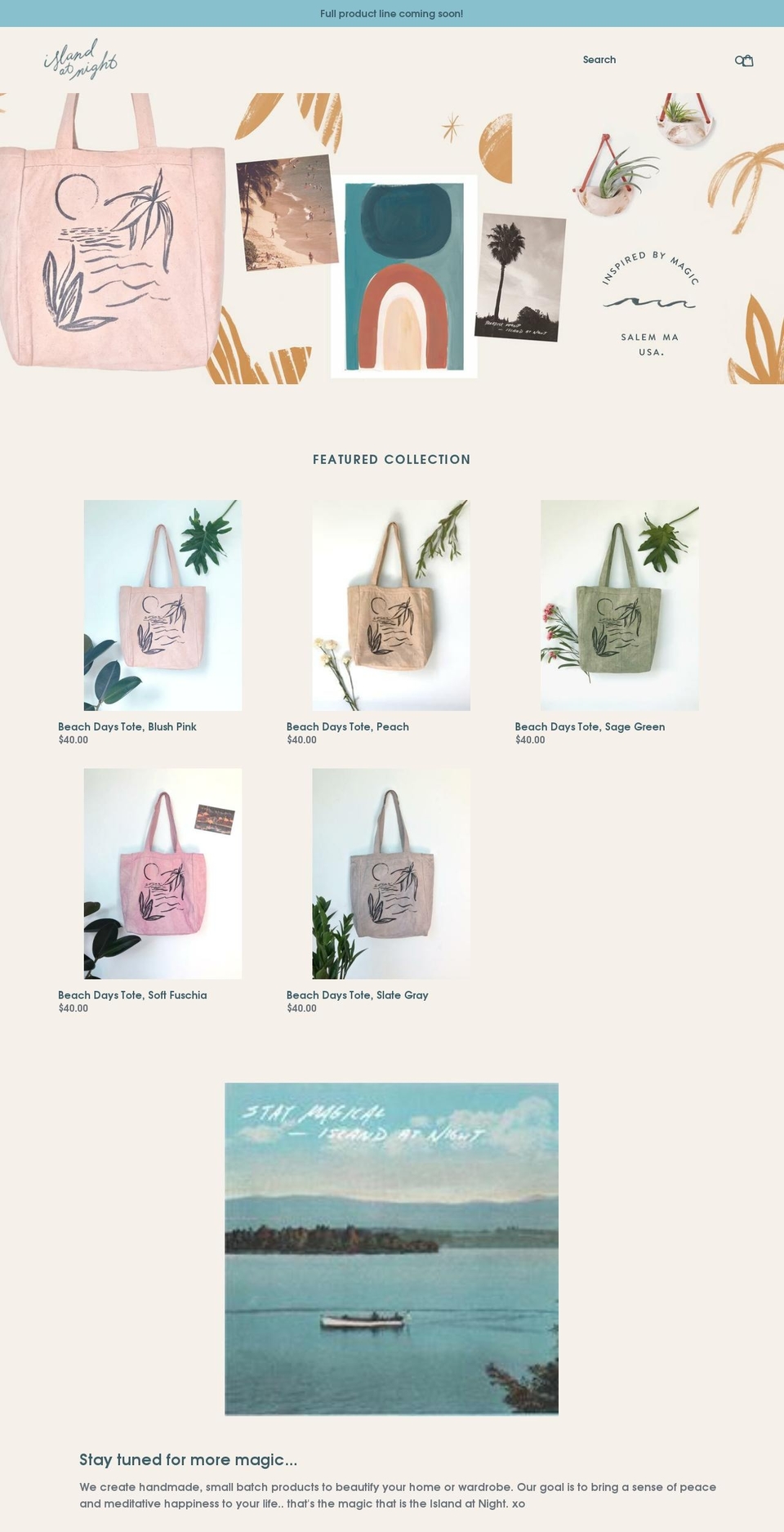 islandatnight.com — Shopify storefront screenshot