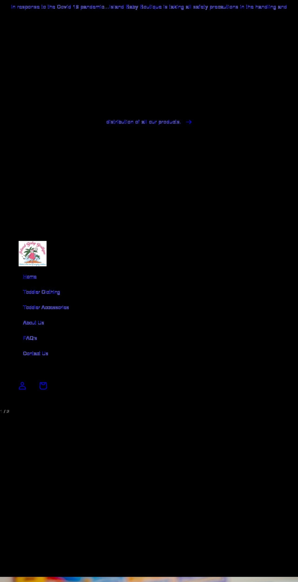 islandbabyboutique.com shopify website screenshot