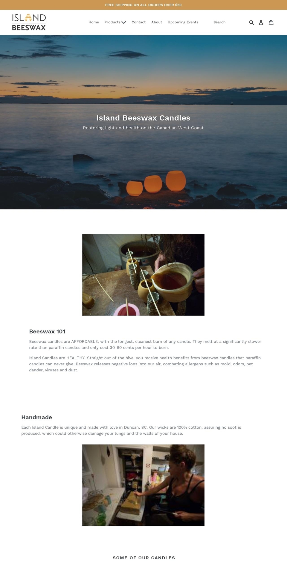 islandbeeswax.com — Shopify storefront screenshot