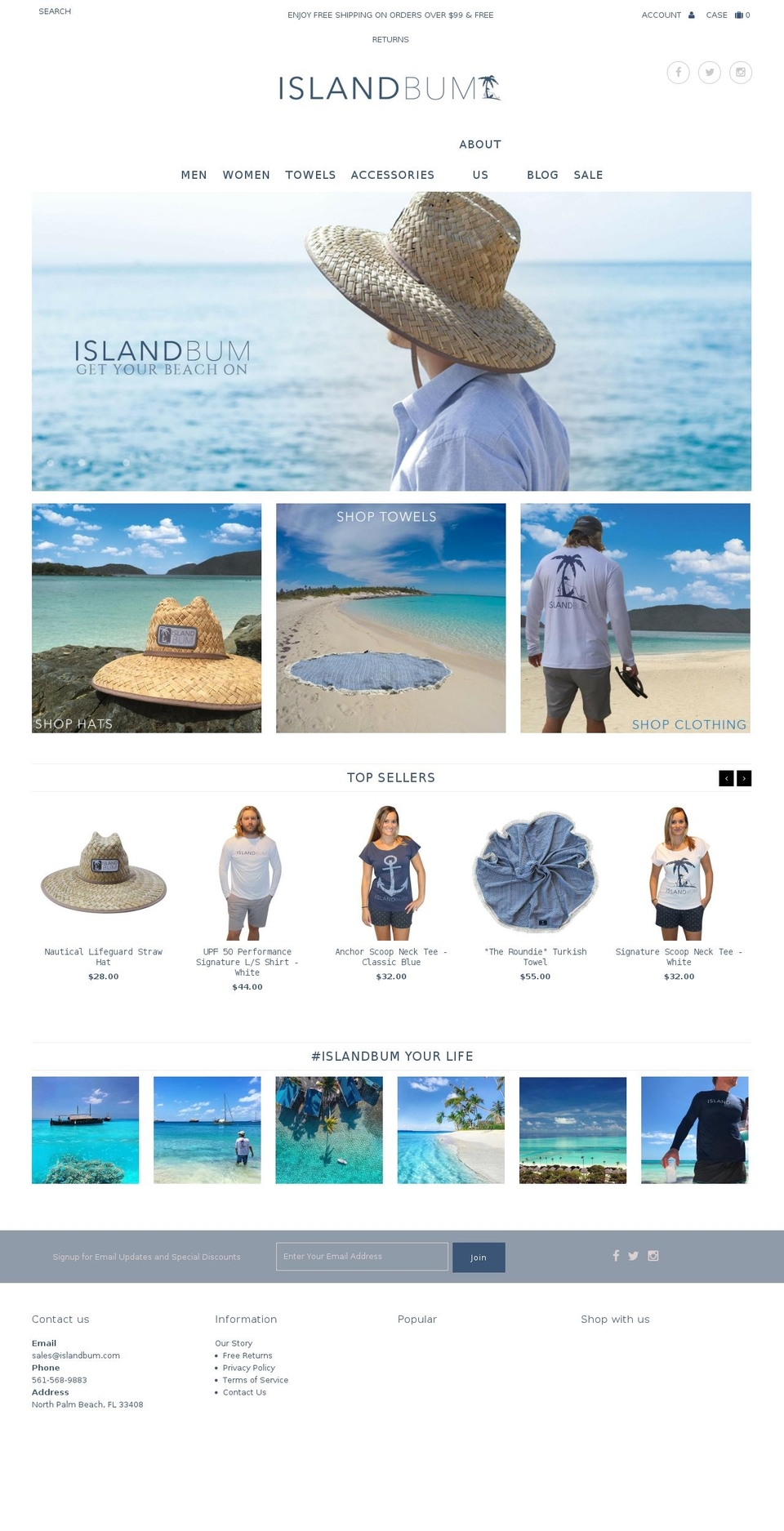 islandbum.com shopify website screenshot