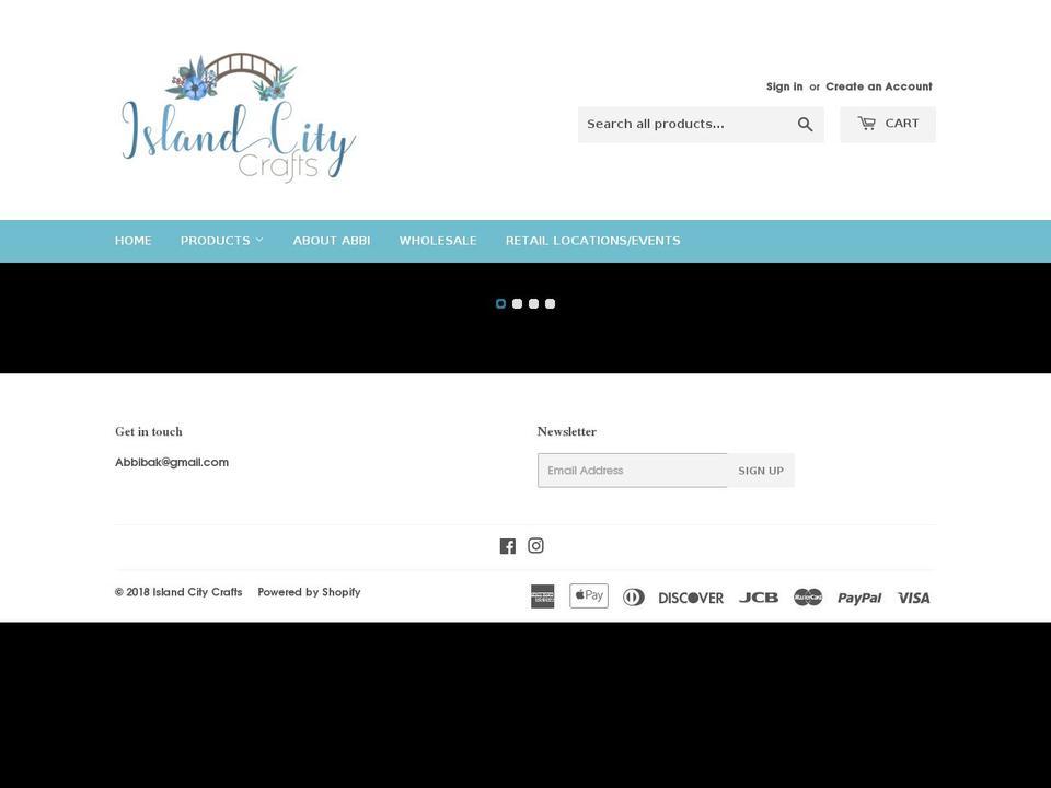 islandcitycrafts.net shopify website screenshot