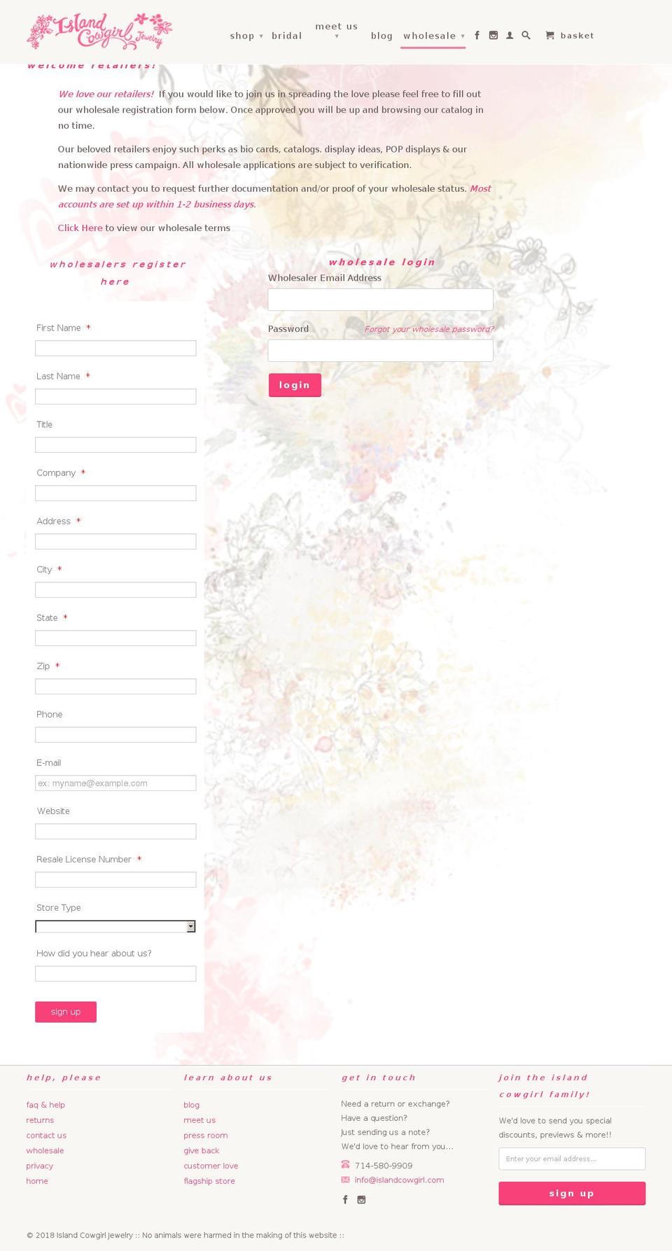 Island Cowgirl Theme- Retinia 1.1 Shopify theme site example islandcowgirlwholesale.com