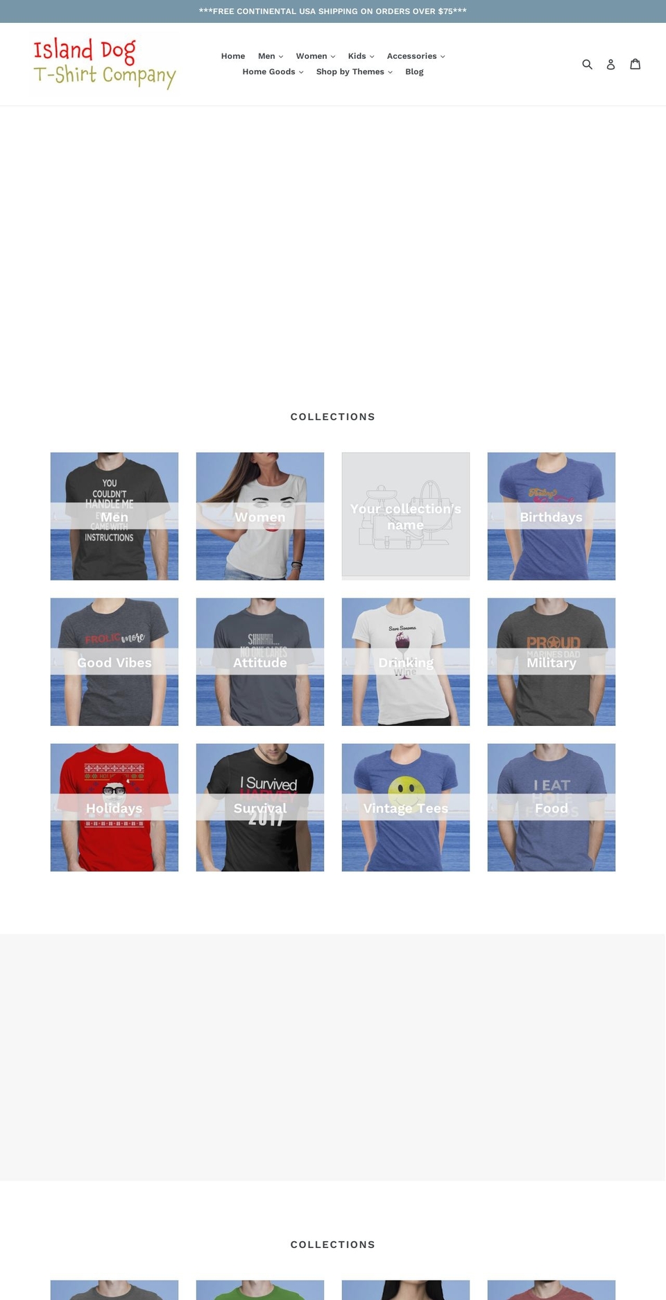 islanddogt-shirtcompany.com — Shopify storefront screenshot