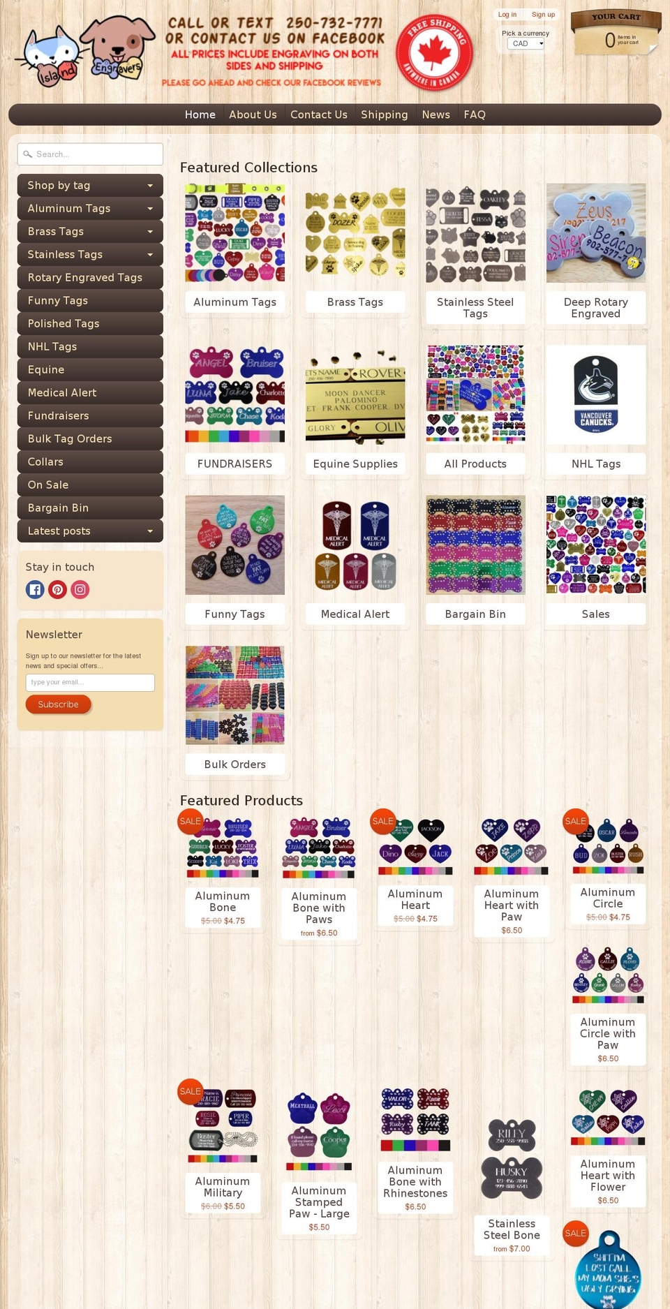 islandengravers.com shopify website screenshot