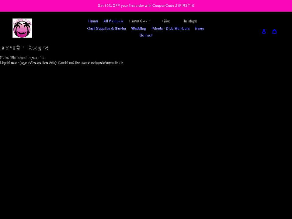 islandgirldezigns.com shopify website screenshot