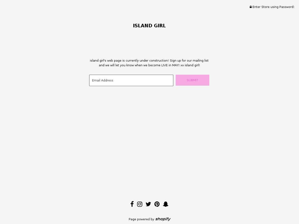 islandgirlhhi.com shopify website screenshot