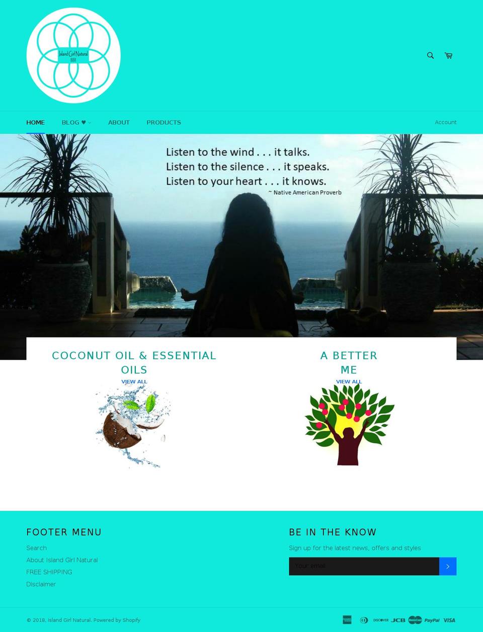islandgirlnatural.com shopify website screenshot