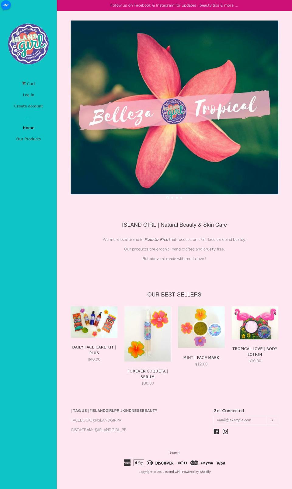 islandgirlpr.com shopify website screenshot