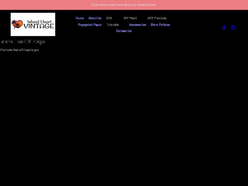 islandheartvintage.com shopify website screenshot