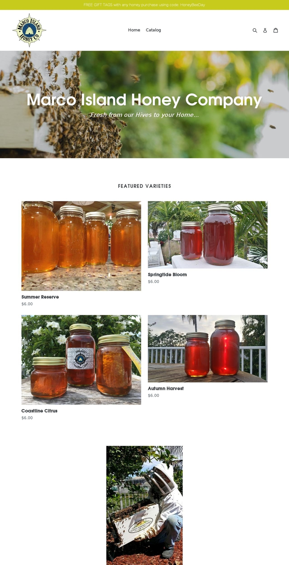 islandhoneycompany.net shopify website screenshot