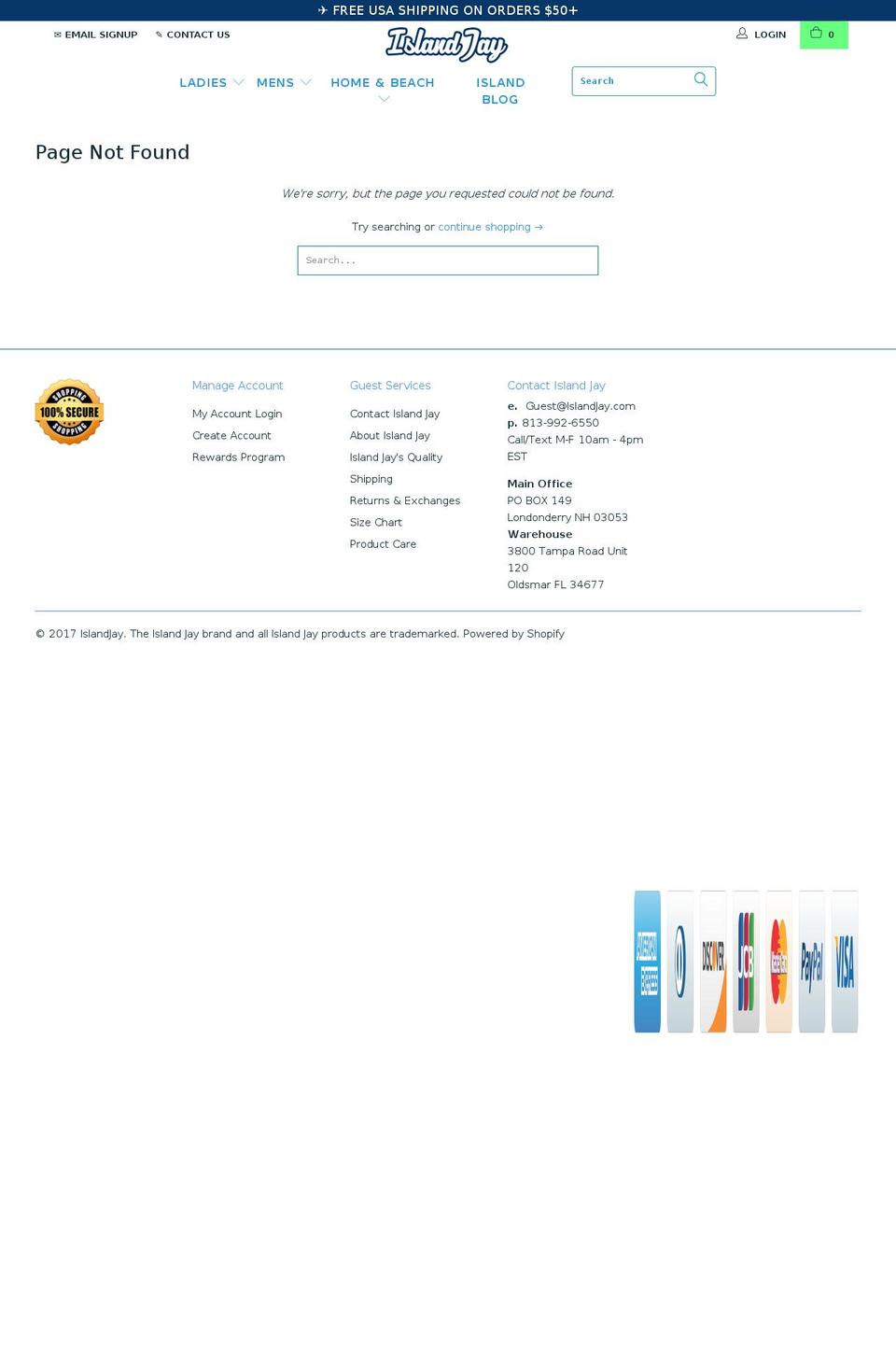 islandjayradio.com shopify website screenshot