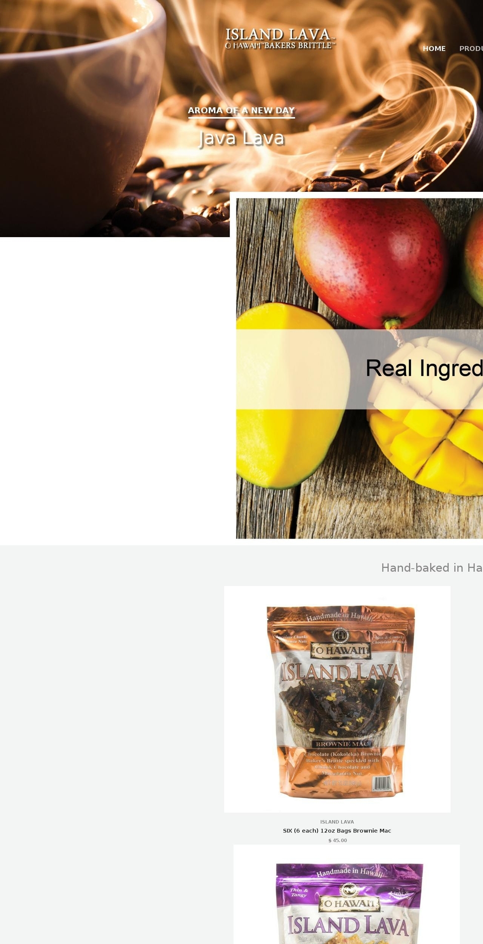 islandlava.com shopify website screenshot