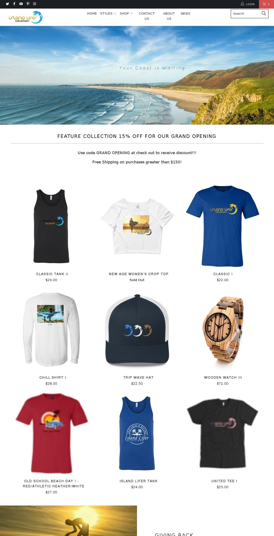 turbo-latest Shopify theme site example islandlifercollection.com