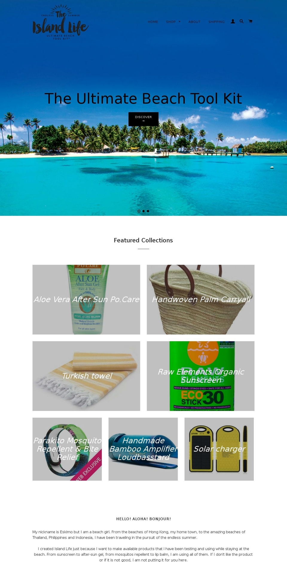 islandlifeshop.com — Shopify storefront screenshot