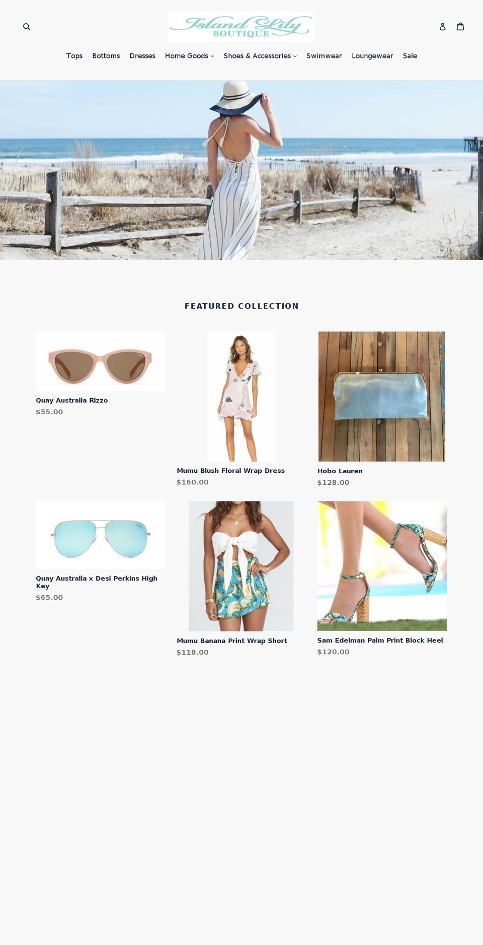 islandlilyboutique.com — Shopify storefront screenshot