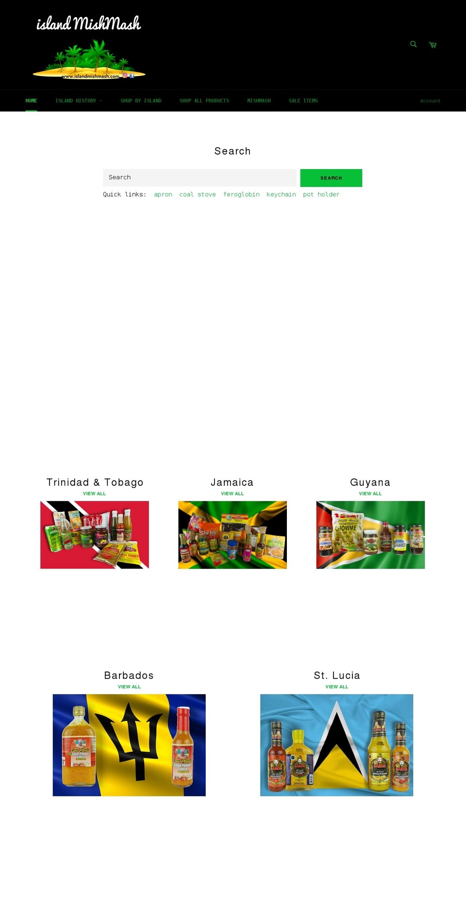 islandmishmash.com shopify website screenshot