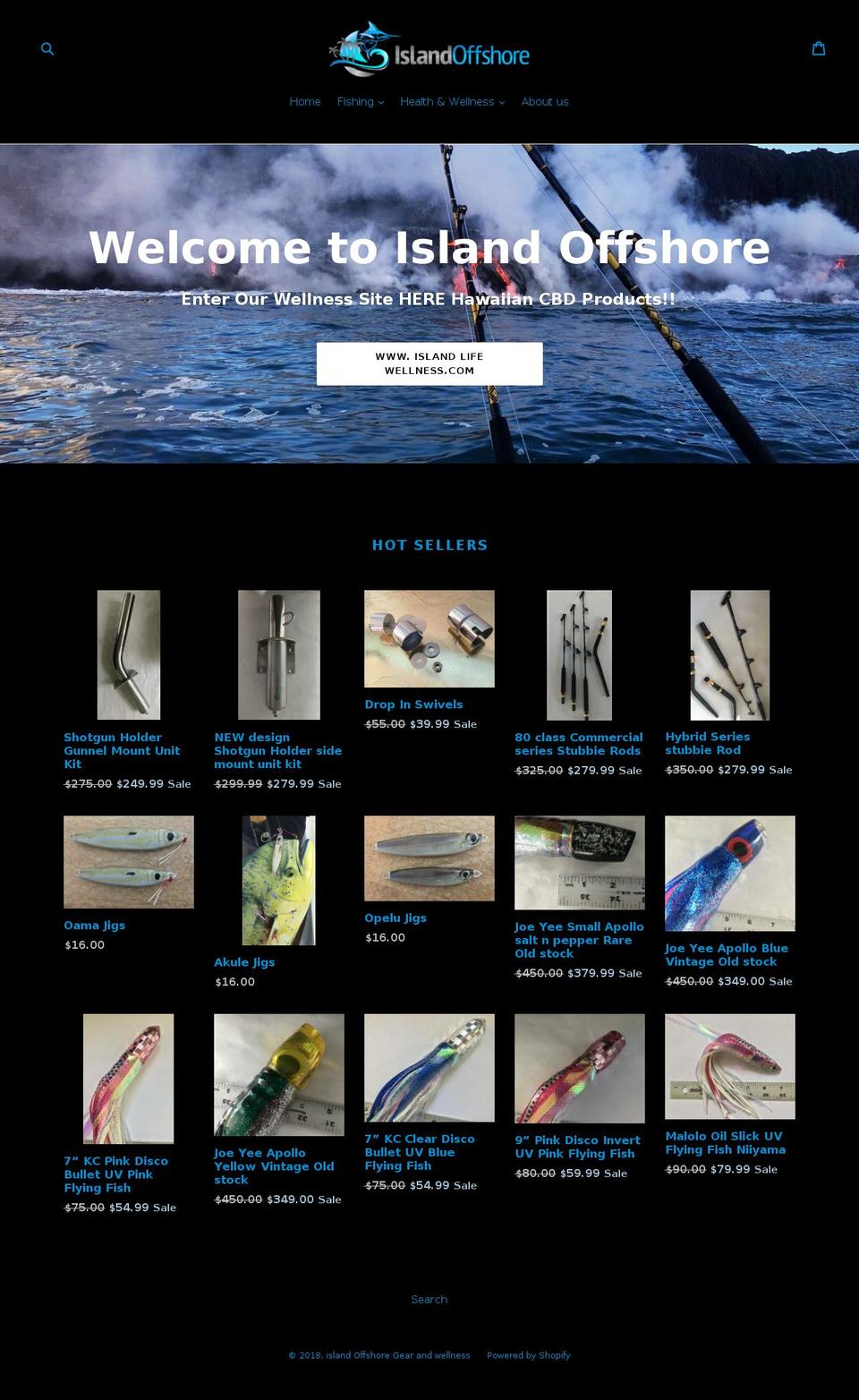 islandoffshoregear.com shopify website screenshot