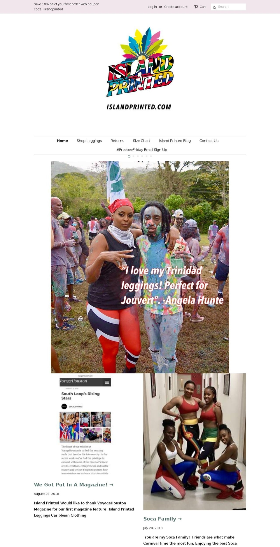 islandprinted.com — Shopify storefront screenshot