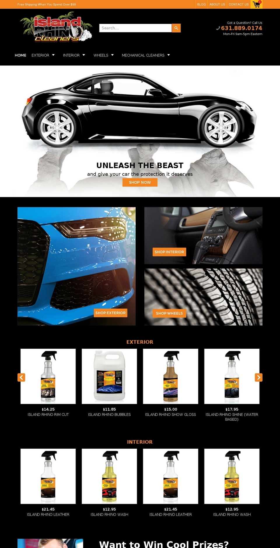 islandrhinocleaners.net shopify website screenshot