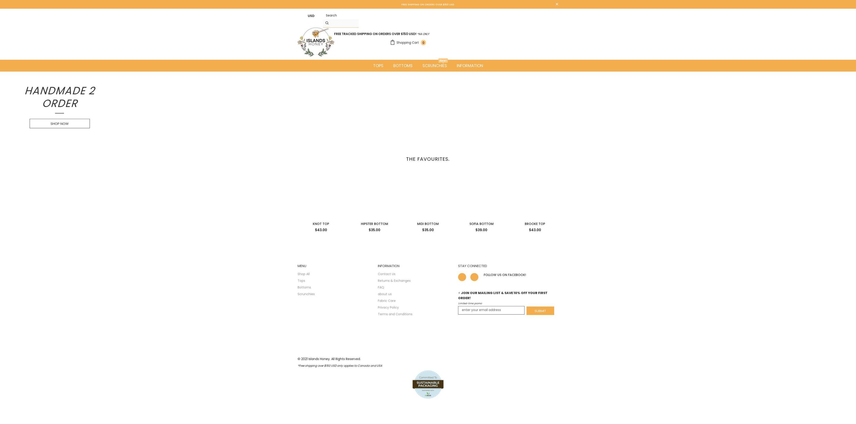 islandshoney.com shopify website screenshot