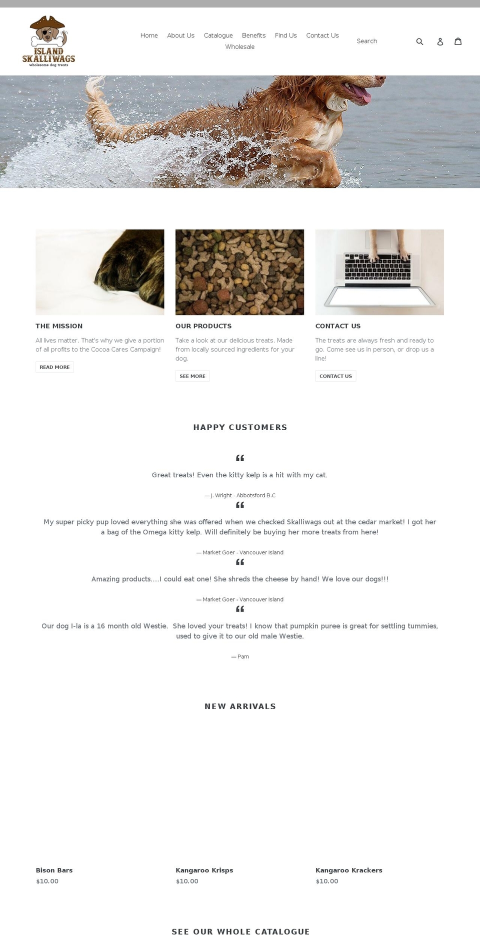 islandskalliwags.com — Shopify storefront screenshot