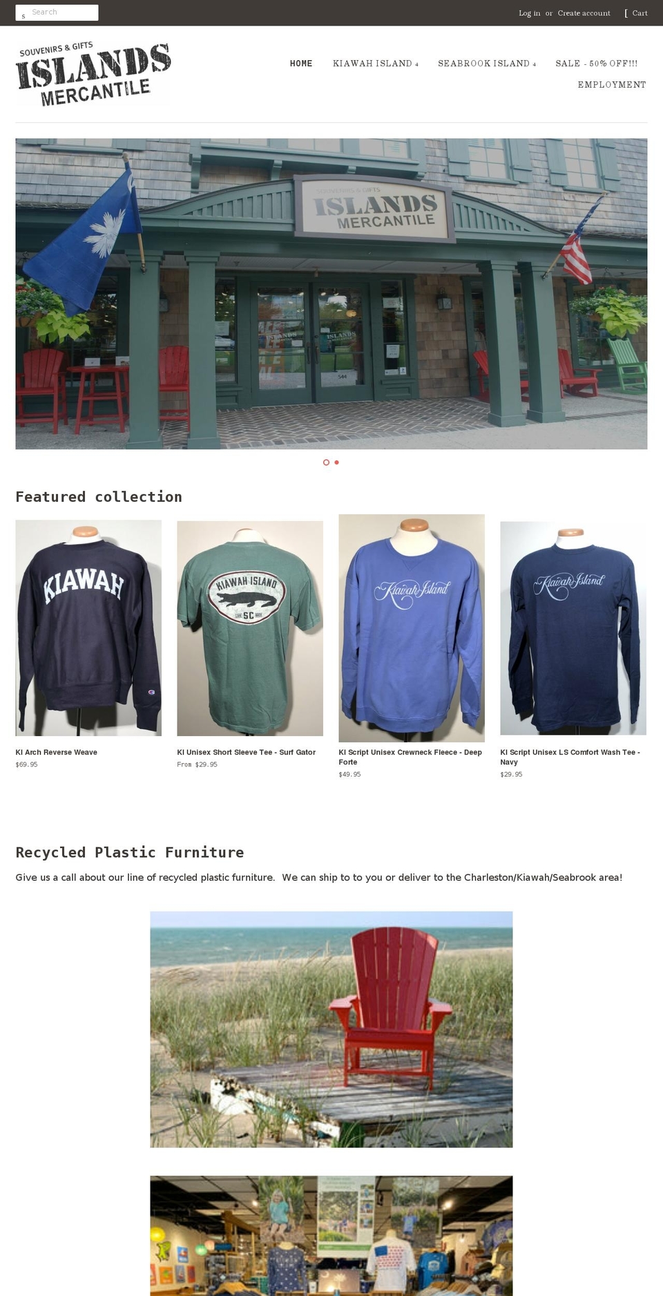 islandsmercantile.net shopify website screenshot