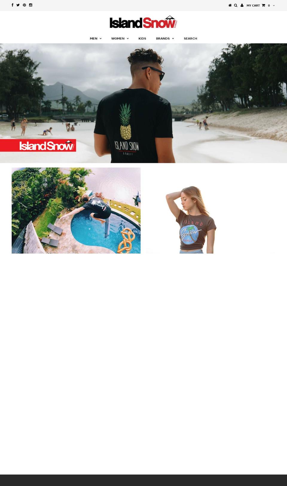 islandsnow.com shopify website screenshot