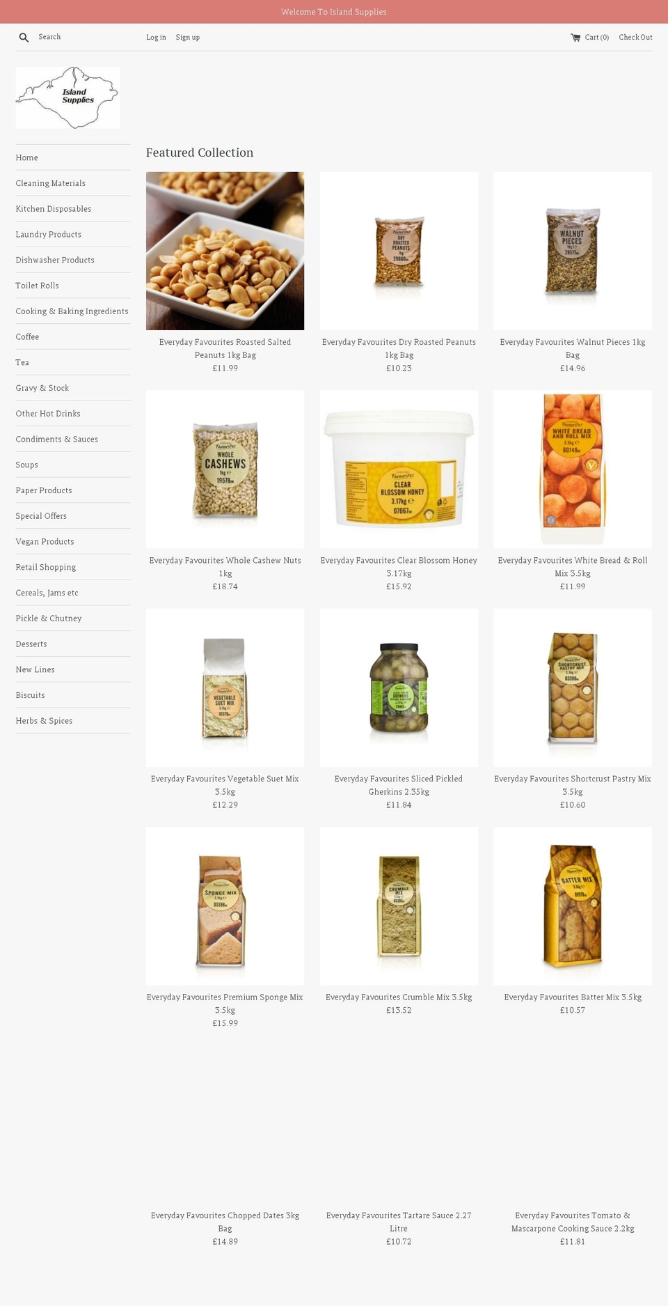 islandsupplies.co.uk shopify website screenshot