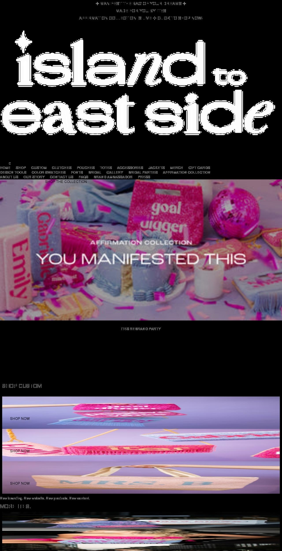 islandtoeastside.com — Shopify storefront screenshot