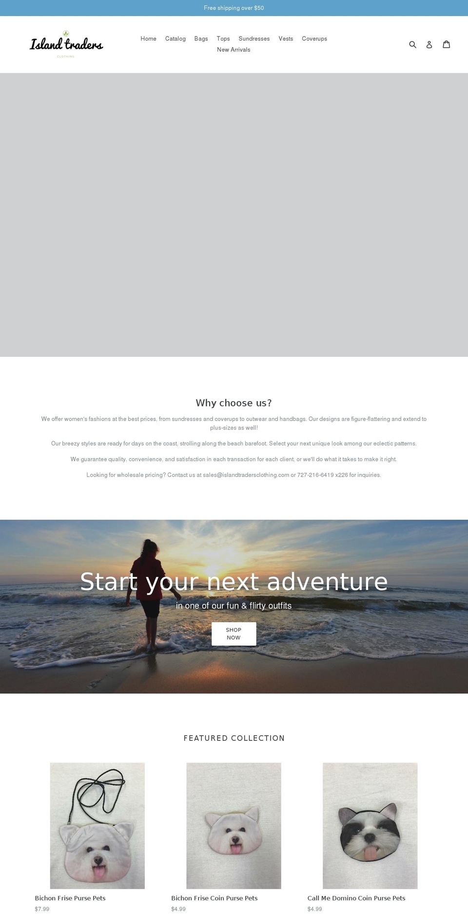 islandtradersclothing.com shopify website screenshot