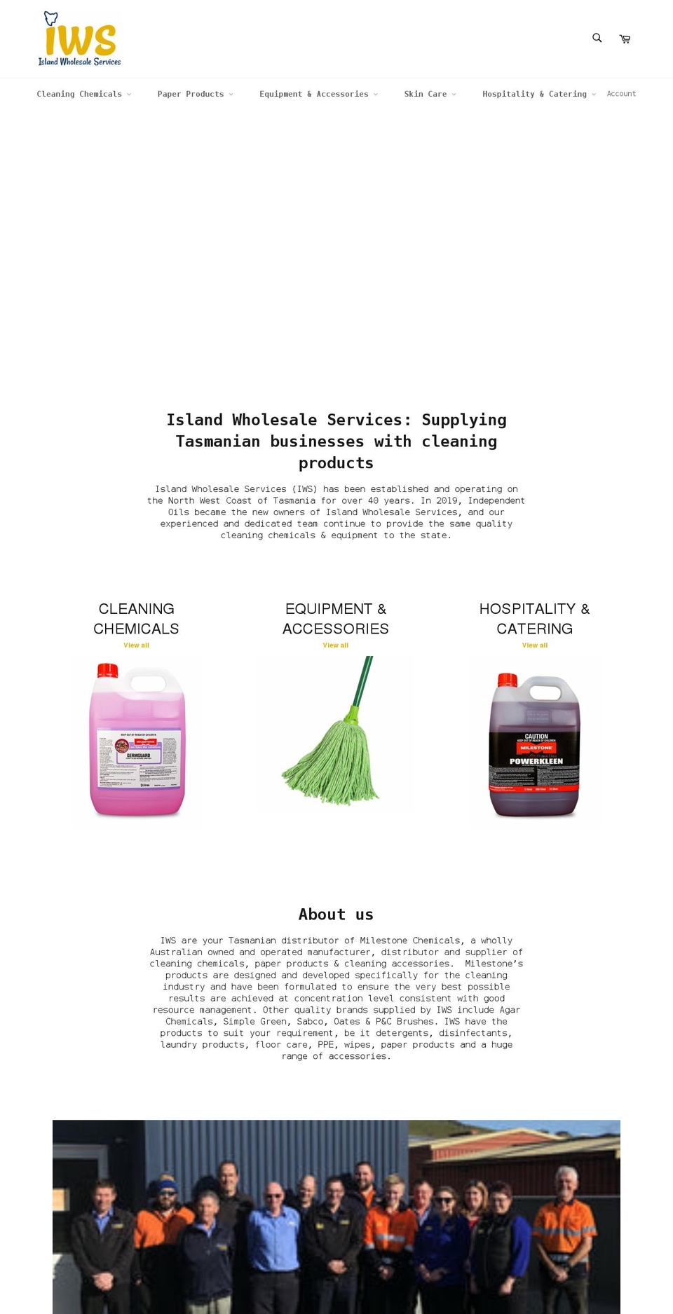 islandwholesaleservices.com.au shopify website screenshot
